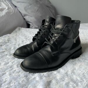 Saint Laurent Paris combat boots